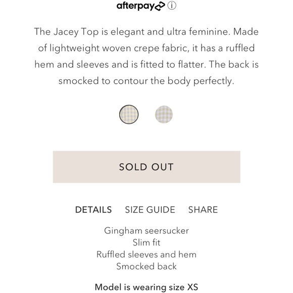 Heartloom (Revolve) Jacey Top in Maize (blue/yellow), ruffled straps, Size M - Picture 5 of 6